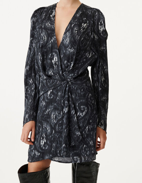 CHAYTONSPE V-NECK PRINT DRESS